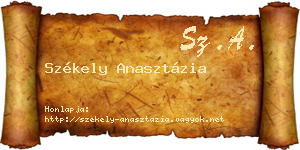 Székely Anasztázia névjegykártya