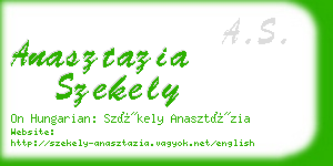 anasztazia szekely business card